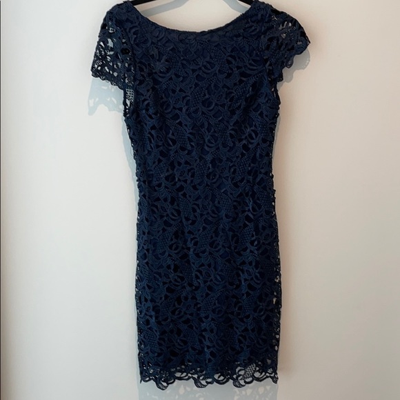 Alice + Olivia Navy Lace Dress - Picture 2 of 3